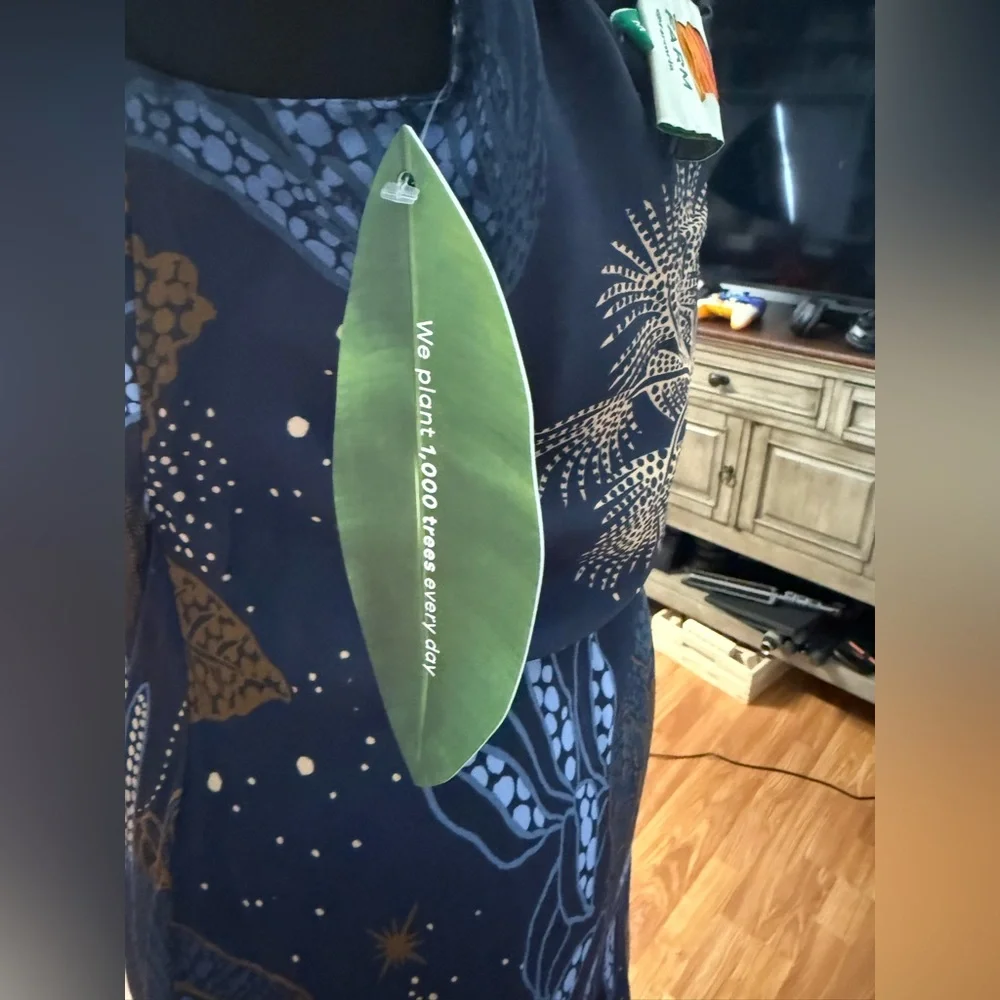 FARM Rio Blue Floral Maxi Dress Size M NWT - Picture 4 of 6